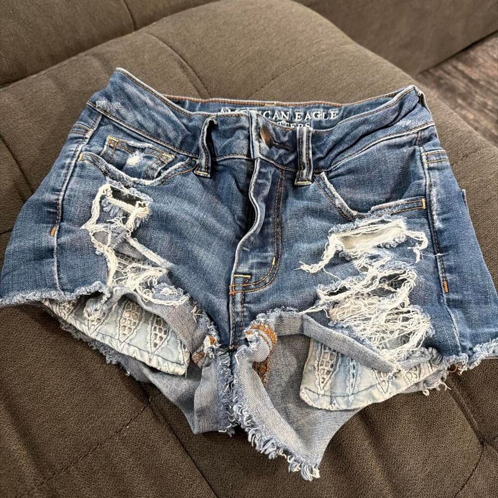 American-eagle Women's Blue and Navy Shorts